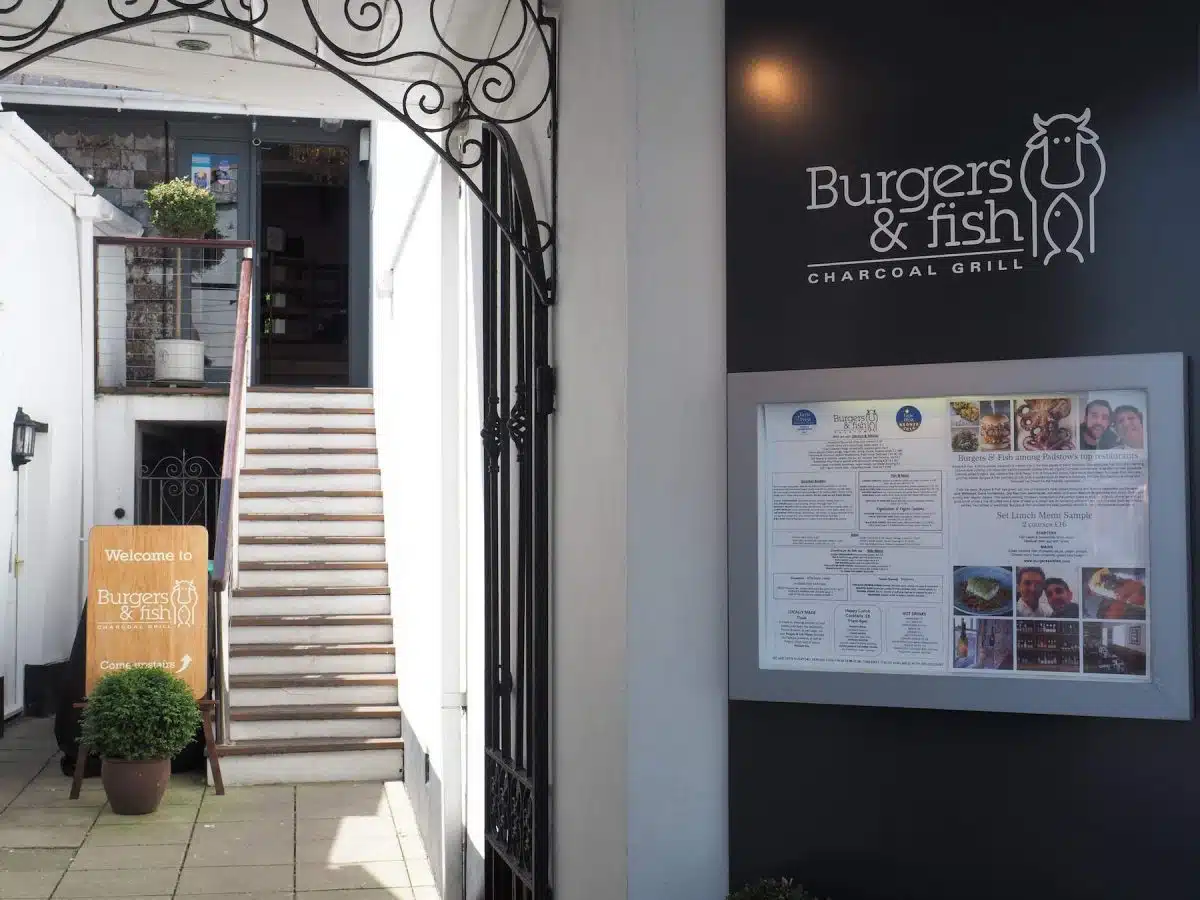 Burgers and Fish restaurant in Padstow