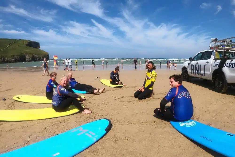 Surfing lesson with King Surf in Cornwall