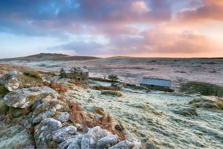 Cornish winter scene on Bodmin Moor