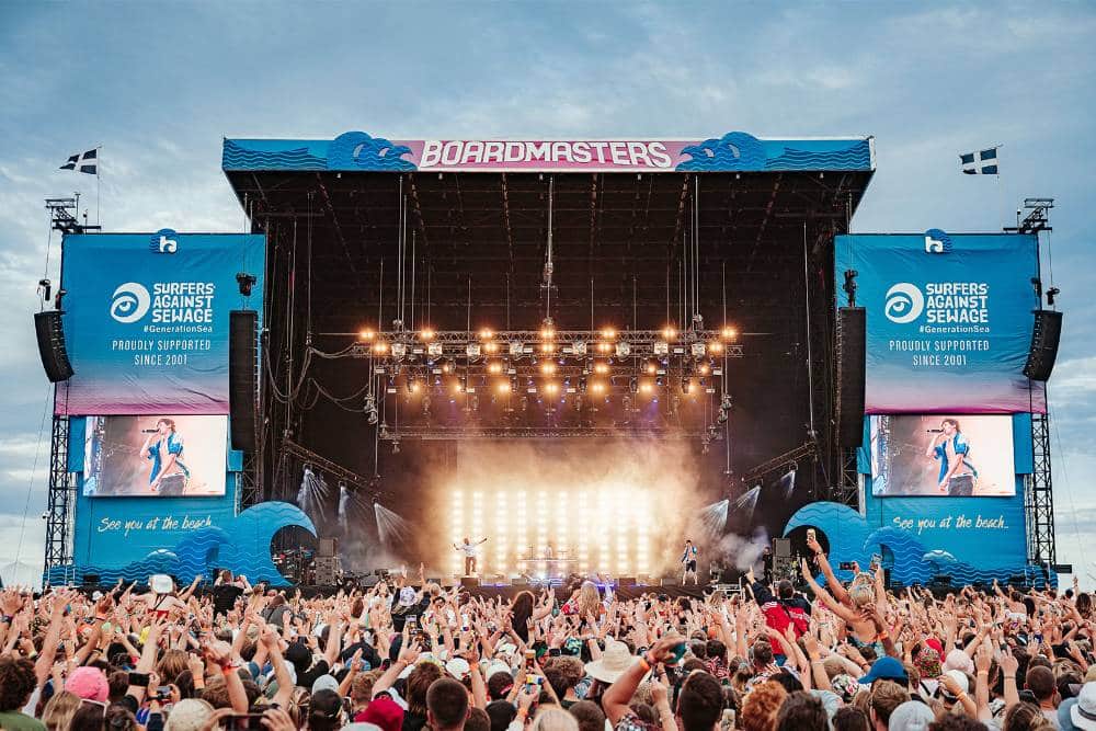 Main stage at Boardmasters Festival in Cornwall