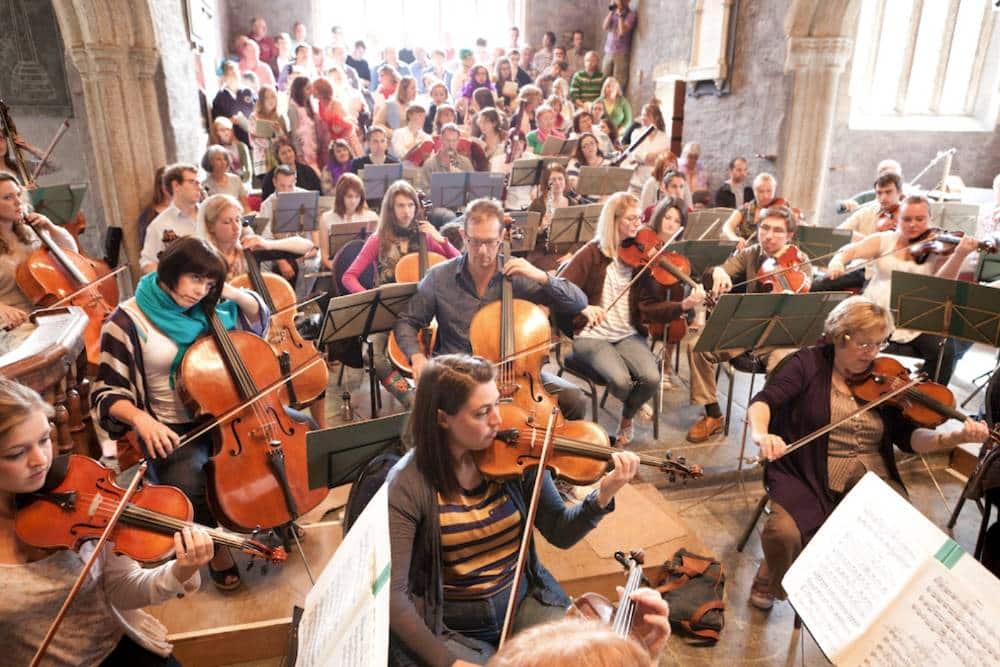 Orchestra at St Endellion Festival in Cornwall