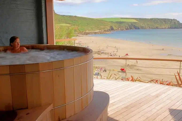 Hot Tub at the Nare Hotel in Cornwall
