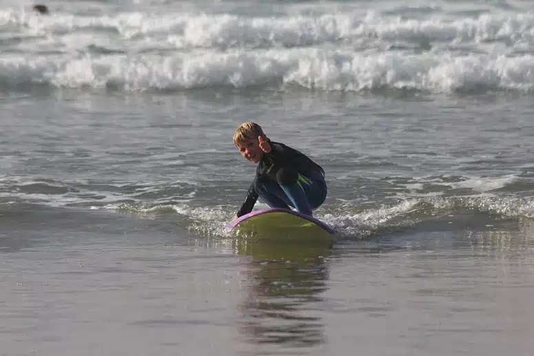 Learning to surf in Cornwall