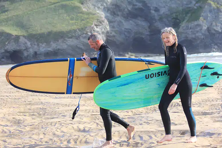Learning to surf, Mawgan Porth