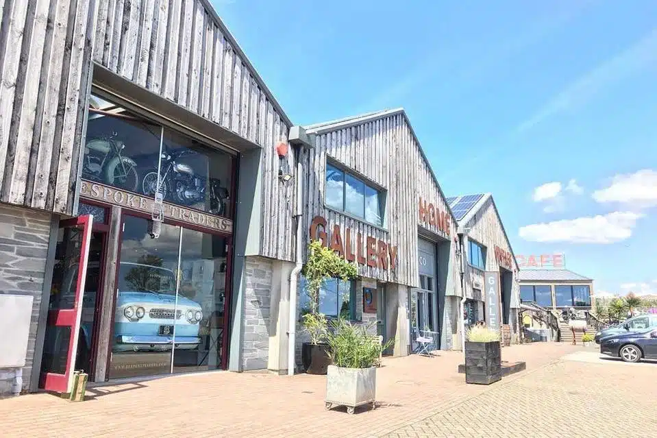 Hawksfield shopping complex on A30 in Wadebridge Cornwall