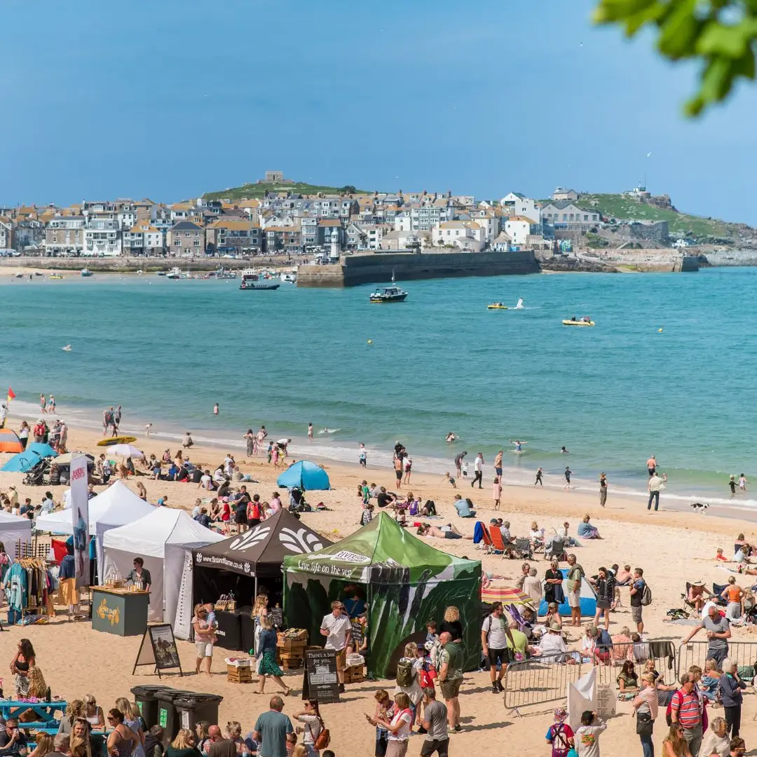 View over St Ives Food Festival