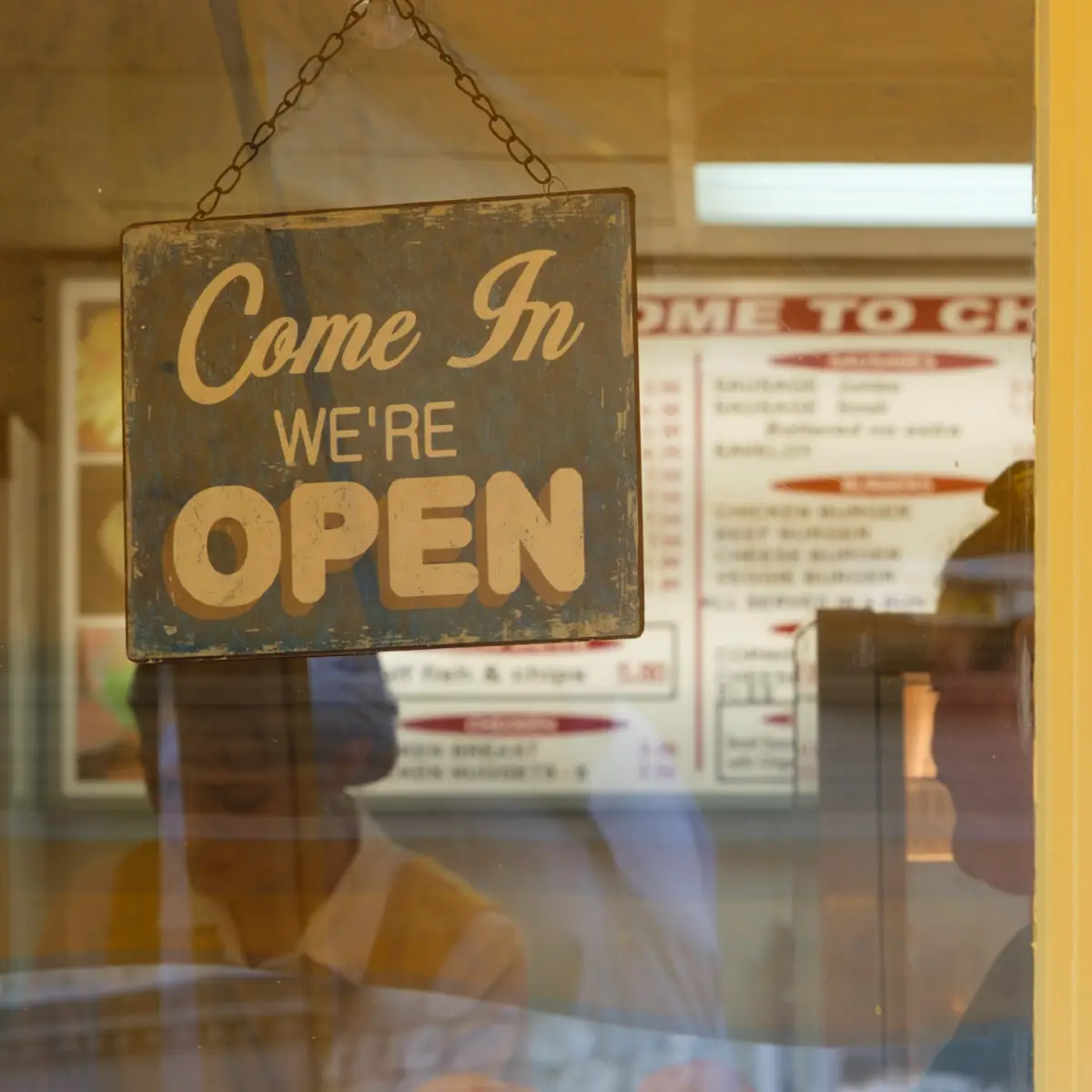 Window at Chip Ahoy in Padstow 