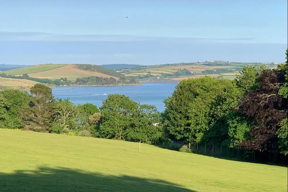 Estuary view from Prideaux Place deer park and garden