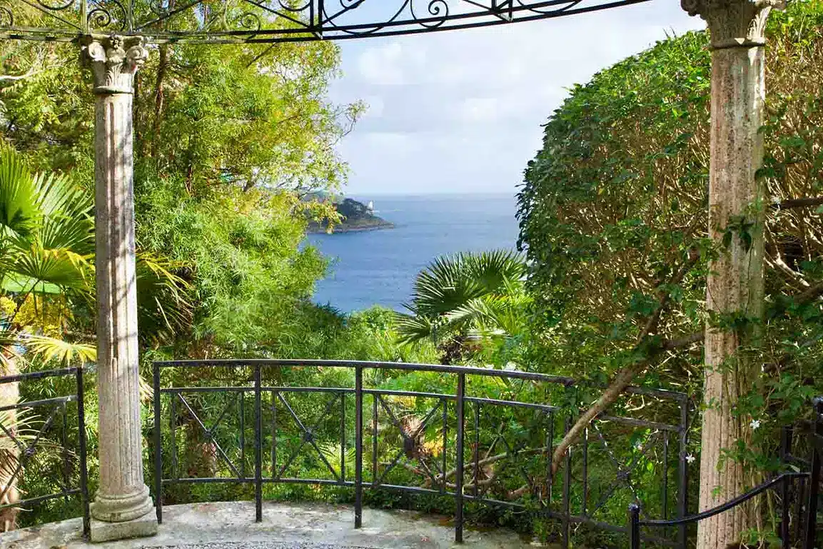 Sea view from Lamorran Gardens in Cornwall